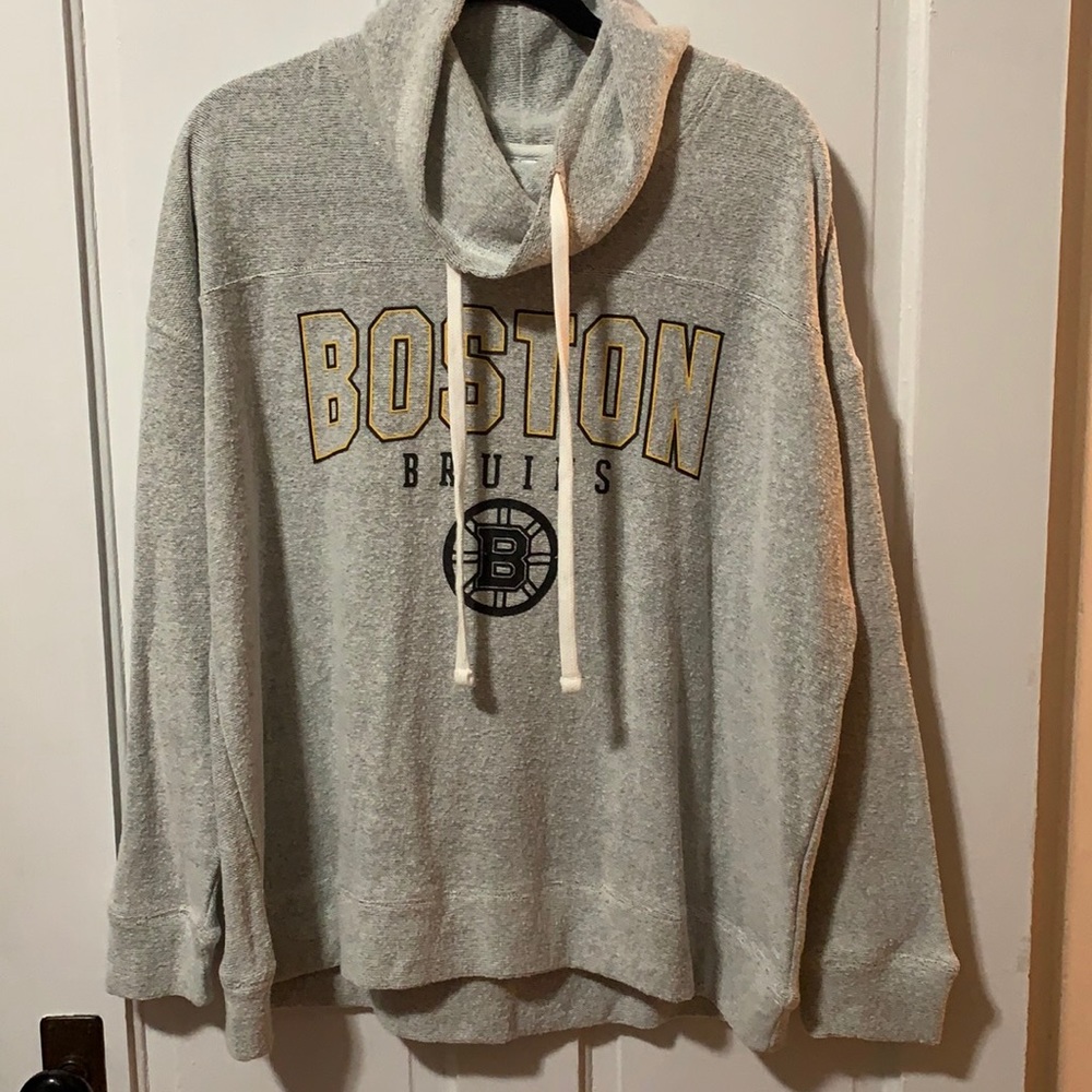 Boston Bruins Cowl Neck Drawstring Sweatshirt